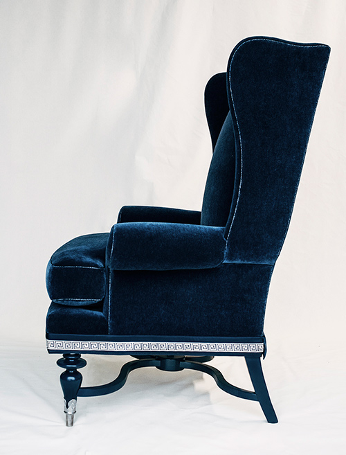 Bruce Andrews Design's Highland chair in blue