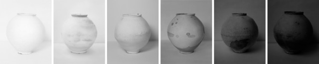 Bohnchang Koo “Moon Rising II,” photography of a Korean Moon Jar on Bruce Andrews Design Journal