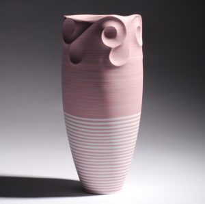 Sinhyun Cho’s “Flow of Lines,” in porcelain