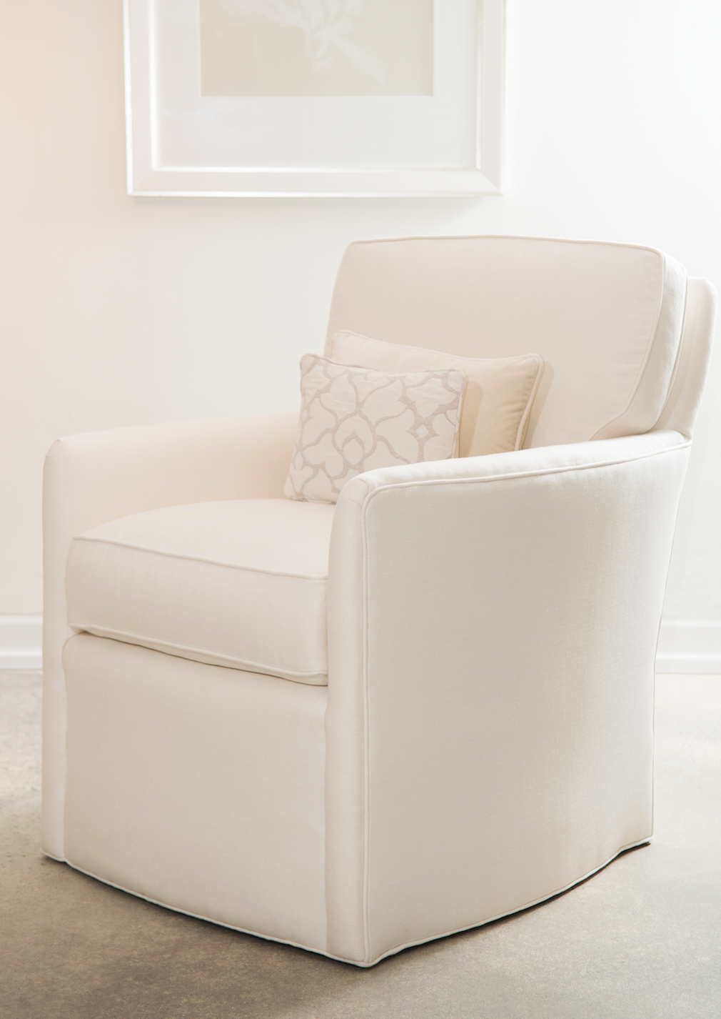 Angelique swivel chair by Bruce Andrews Design